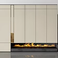 Modern TV Wall Unit Design With Storage Cabinets Shelves And Fireplace Effect