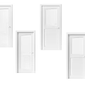 White Interior Swing Doors With Different Panel Designs For Home Decoration And Use 3d model