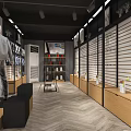 Modern Clothing Store Interior With Mannequin Display Tent Clothes And Shelves