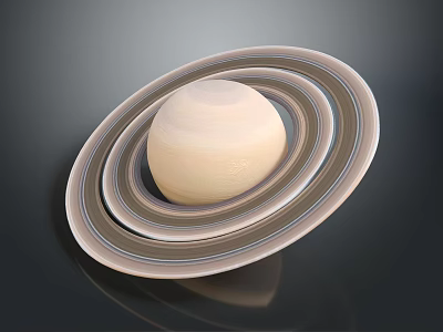 Stunning Cosmic Landscape of Saturn with Distinctive Rings and Smooth Surface 3d model