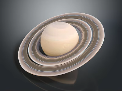 Stunning Cosmic Landscape of Saturn with Distinctive Rings and Smooth Surface 3d model
