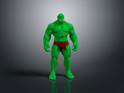 Green Skin Orc Muscle Modeling Fantasy Warrior Characters Game Characters Game Characters Realistic Characters Cartoon Characters Handset 3d model