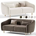Two Seater Sofa Modern Design With Comfortable Fabric Multiple Color Options And Metal Legs