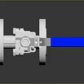Stainless Steel Industrial Ball Valve With Blue Handle And Flange Connection Design