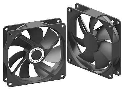 High Performance Computer Cooling Fans With Black Frame And Quiet Operation 3d model