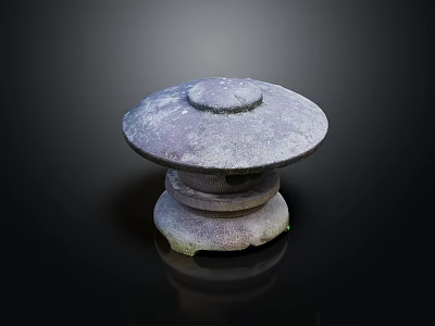 Traditional Stone Lantern Crafted From Natural Stone For Garden Decoration 3d model