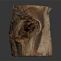 Unique Raw Natural Wood Decorative Piece With Knot And Textured Surface