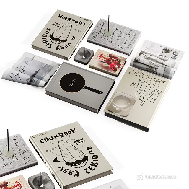 Handmade Sushi Cookbook With Detailed Illustrated Culinary Recipes And Guides 3d model 