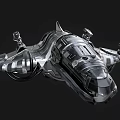 Futuristic Metallic Spacecraft Models With Sci Fi Design And Intricate Details