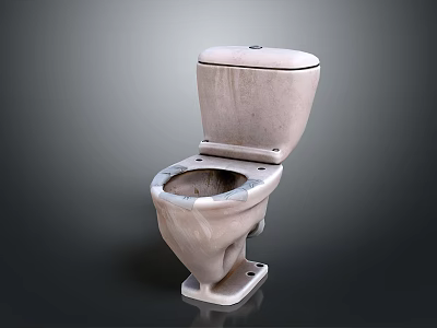 Modern Ceramic Toilet With Standard Tank And Comfortable Seat For Bathroom 3d model