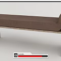 Modern Upholstered Sofa Bench With Wooden Legs Beige And Brown