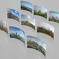 Comprehensive Aerial Planning With Urban Buildings Green Spaces And City Skyline
