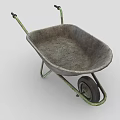 Small cart soil cart construction site small cart single-wheeled cart single-wheeled cart low face number low model simple model game video level super realistic 3d model