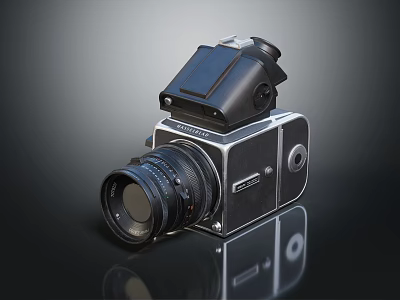 Vintage Digital Camera With Classic Design High Resolution Lens And Flash Function 3d model