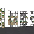 Modern Plant Frame Partition Wall Grid Frame 3d model