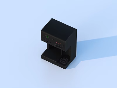 Modern Black Coffee Maker Kitchen Appliance With Digital Display And Brewing Function 3d model