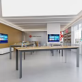 China Unicom Retail Store With Displayed Mobile Devices And Modern Interior Design 3d model