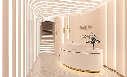 modern beauty salon foyer 3d model