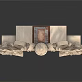 Carved Clock Sculpture With Intricate Floral Motifs Roman Numeral Dial And Ornate Top Decoration