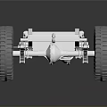 Car Chassis Structure Featuring Four Wheels And Solid Metal Frame Design 3d model