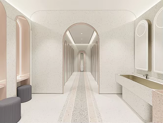 Modern toilet female bathroom 3d model