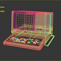 Vintage Electronic Computer Classic Beige Design With Retro Monitor And Built-in Keyboard