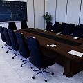 Public Office Space With Modern Open Layout Large Windows And Office Desks