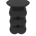 Black Spherical Stacked Coffee Table With Modern Sculptural Design Elements 3d model