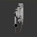 Vintage Rotary Dial Telephone With Metal Body Handset And Coiled Cord