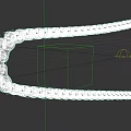 Shiny Silver Metal Chain With Detailed Interlocking Links On Black Background