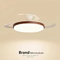 Modern Minimalist Chandelier With Wooden Accent And White Round Light Fixture Design