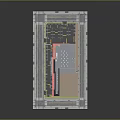 3D Architectural Layout Model of Large Complex Site Plan with Road Networks and Zones