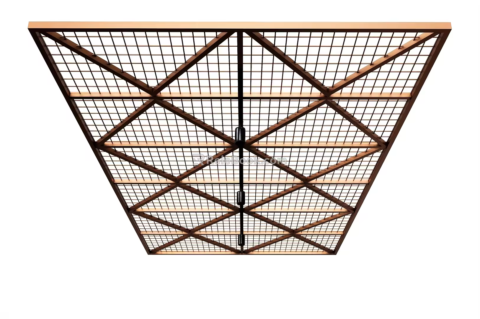 Modern ceiling lattice chandelier partition ceiling 3d model