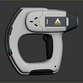 Modern Handheld Scanners With Blue Light Strips White Black Design Ergonomic Grip