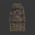 Ancient Stone Structure With Multi tiered Design And Climbing Vines Details 3d model