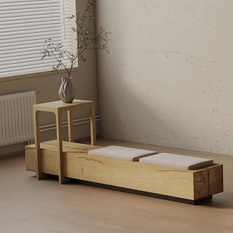 Modern shoe changing stool 3d model