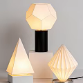 Modern Geometric Shaped Table Lamp With Black Base And Designer Lamps