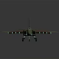Military Fighter Jet With Camouflage Paint And Weapon Mounts Under Aerodynamic Wings