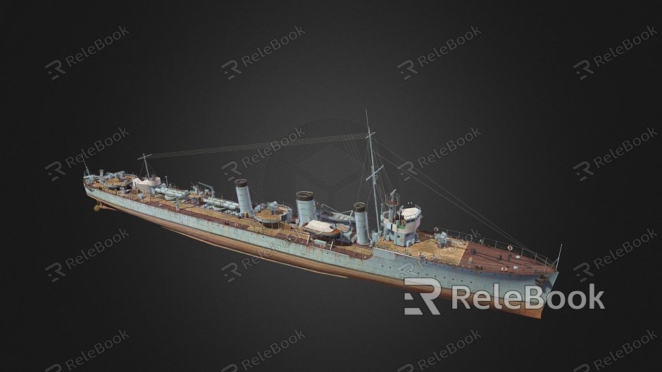 modern warship warship destroyer weapon ship cruiser ship model