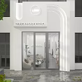 Modern Beauty Salon Interior With Relaxing Sofa Green Plants And White Sculptures