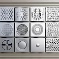 Stylish Bathroom Accessories Metal Drain Covers With Various Patterns And Designs 3d model