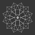 Unique Modern Chandelier With Intricate Geometric Interwoven Lines And Spherical Design