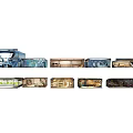 Cartoon Scene With Large Machinery Gears Control Panels Pipes And Illuminated Lighting