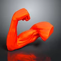 Medical Device Red Muscle Arm Model For Anatomical Education And Rehabilitation