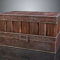 Vintage Style Wooden Storage Box With Rustic Texture And Metal Accents For Home Organizing