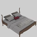 Luxury Velvet Upholstered Double Bed With Classic Solid Wood Frame And Cozy Stylish Bedding