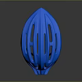 Blue Cycling Helmet with Ventilated Design Adjustable Straps and Lightweight Construction