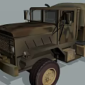 Military Style Utility Vehicle With Long Cargo Body Multi wheel Design And Storage Compartment