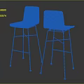 Woven Black And Orange Bar Stools With Metal Legs Modern Minimalist Design