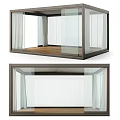 Modern Landscape Pavilion With Transparent Glass Walls And Wooden Floor Design